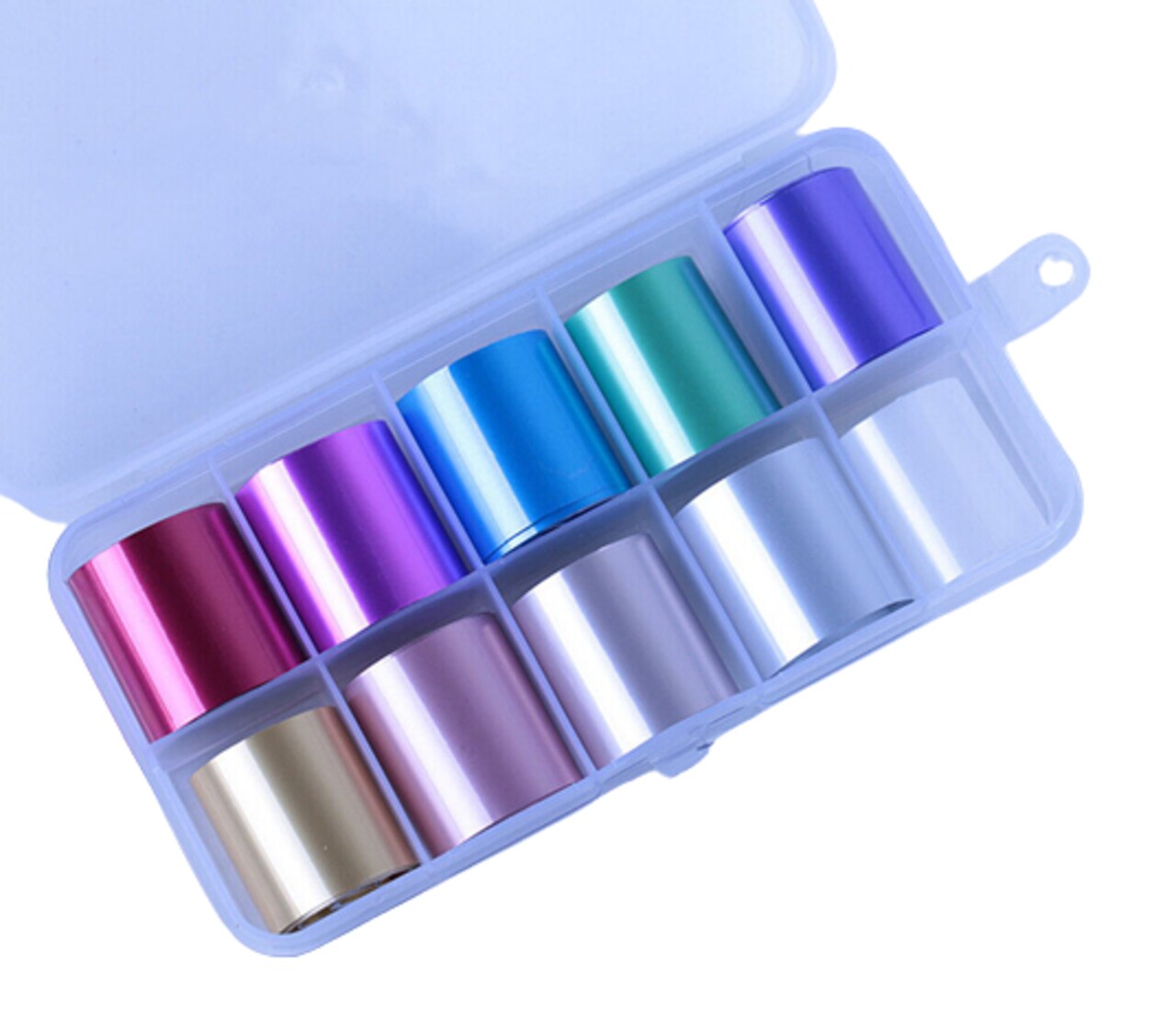 Kitcheniva Holographic Nail Foils DIY Art Transfer Stickers Set of 10
